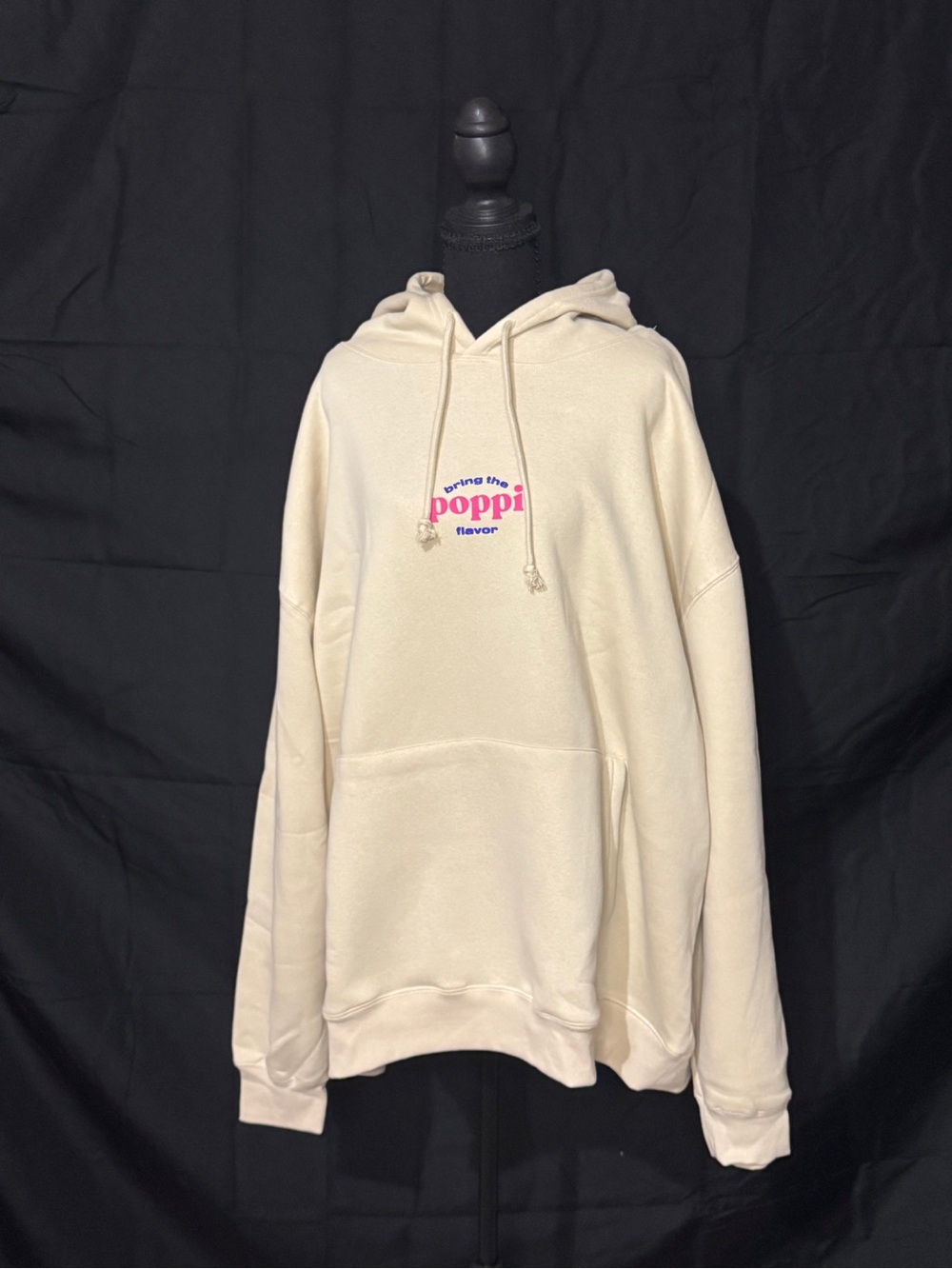 Poppi Target Soda Wanna Get Juicy Graphic Hoodie Beige NWT Size 3X